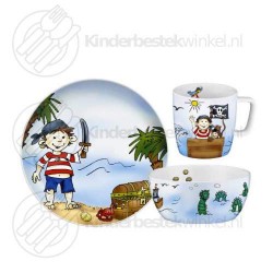 Pirate Paddy children's tableware set 3-pieces