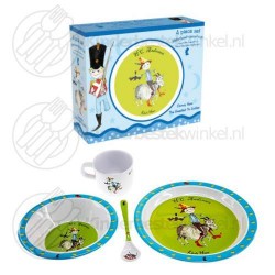 Klods-Hans barnservis set melamin 4-delar Klods-Hans barnservis set melamin 4-delar