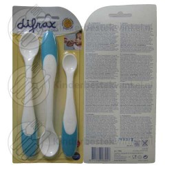 Difrax voedingslepel set blauw 3-delig Difrax voedingslepel set blauw 3-delig