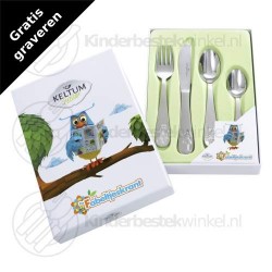 Fabeltjeskrant kinderbestek rvs 4-delig