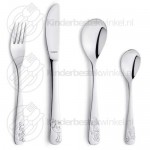 Bosvriendjes kinderbestek set rvs 4-delig Bosvriendjes kinderbestek set rvs 4-delig