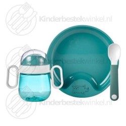 Mio baby tableware set deep turquoise 3-pieces Mio baby tableware set deep turquoise 3-pieces