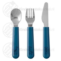 Mio kinderbestek deep blue 3-delig