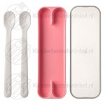 Mio feeding spoon set deep pink 2-pieces Mio feeding spoon set deep pink 2-pieces