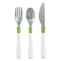 Big kids cutlery green 3-pieces