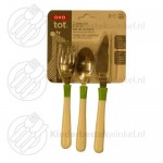 Big kids cutlery green 3-pieces