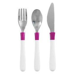 Big kids cutlery pink 3-pieces Big kids cutlery pink 3-pieces