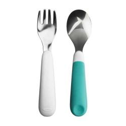 Toddler cutlery aqua 2-pieces Toddler cutlery aqua 2-pieces