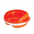 Divided feeding dish orange