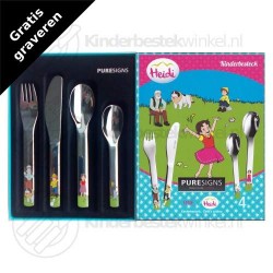 Heidi kinderbestek kleur 4-delig Heidi kinderbestek kleur 4-delig