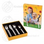 One Mini kinderbestek set rvs 4-delig (glans) One Mini kinderbestek set rvs 4-delig (glans)