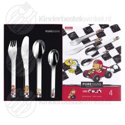Quick kinderbestek set kleur 4-delig Quick kinderbestek set kleur 4-delig