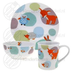 Woody children's tableware set porcelain 3-pieces Woody children's tableware set porcelain 3-pieces