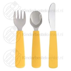 Feedie toddler cutlery set yellow 3-pieces