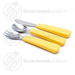 Feedie toddler cutlery set yellow 3-pieces