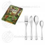 Bosdieren kinderbestek rvs 4-delig