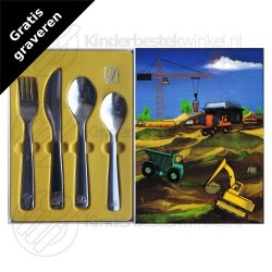 Byggfordon barnbestick set rf 4-delar