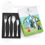 Circus children's cutlery set steel 4-pieces