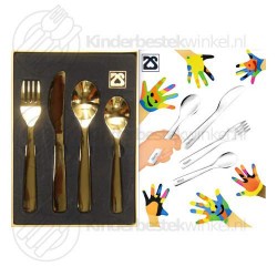 Engraving children's cutlery 4-pieces (Zilverstad) Engraving children's cutlery 4-pieces (Zilverstad)