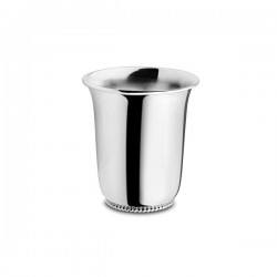 Kinderbeker bol parel zilver