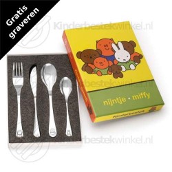 Nijntje Vriendjes kinderbestek set rvs 4-delig