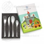 Knights and princesses children's cutlery set steel 4-pieces Knights and princesses children's cutlery set steel 4-pieces
