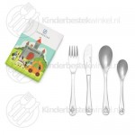 Knights and princesses children's cutlery set steel 4-pieces Knights and princesses children's cutlery set steel 4-pieces