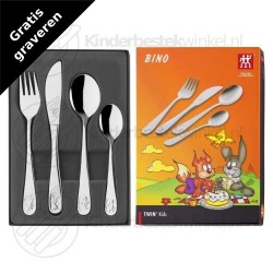 Bino children's cutlery set steel 4-pieces