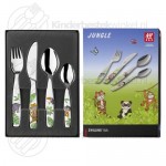 Jungle kinderbestek set kleur 4-delig